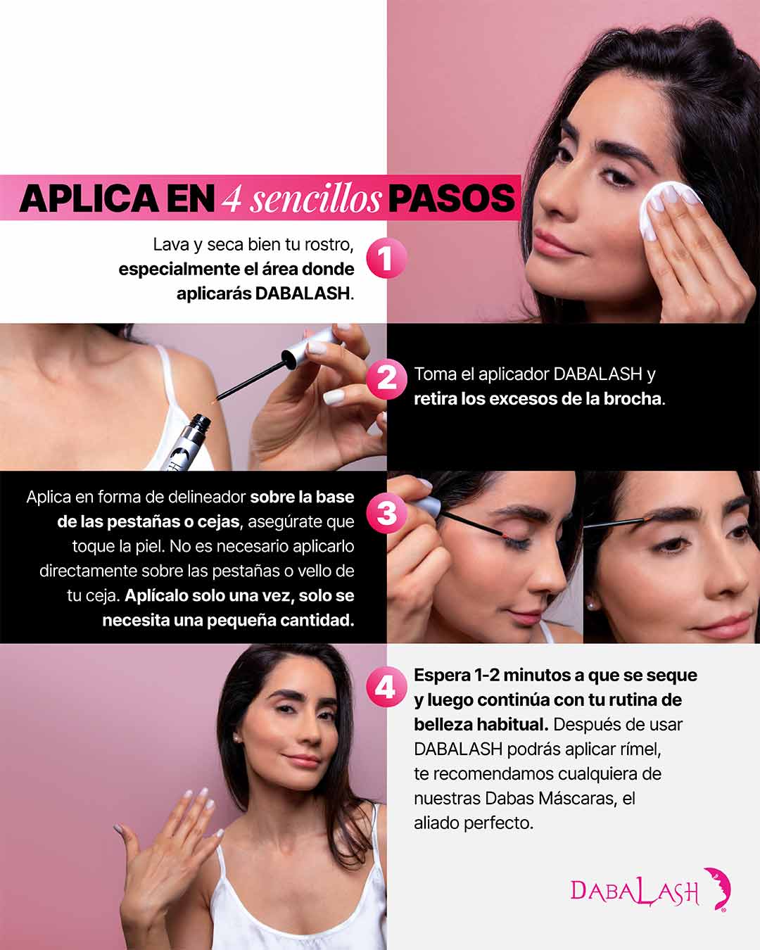 Cómo usar DABALASH en pestañas y cejas Costa Rica
