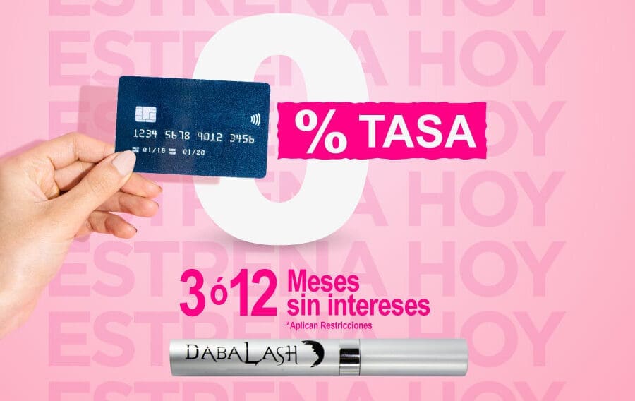 DABALASH Tasa Cero Costa Rica: compra a 3 o 12 meses